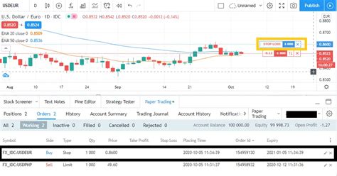 paper trading settings